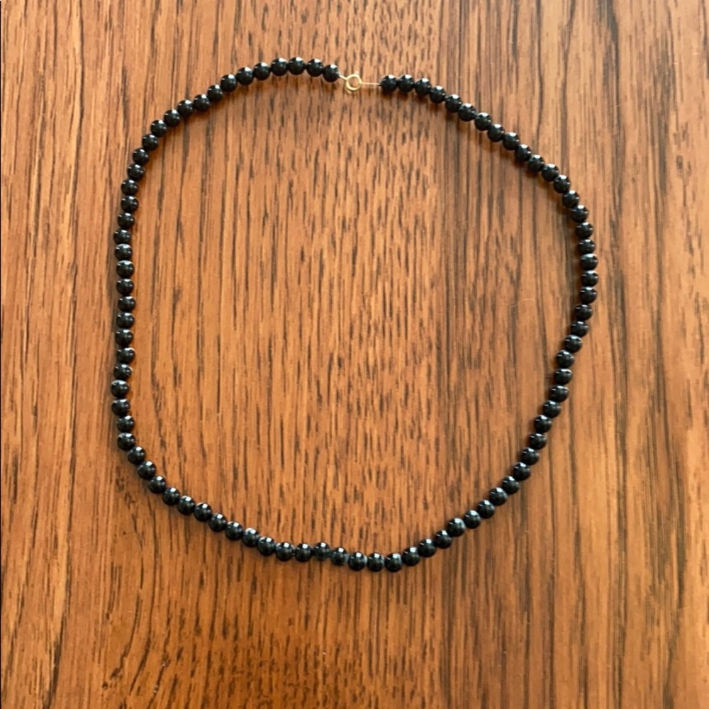 Black stone necklace